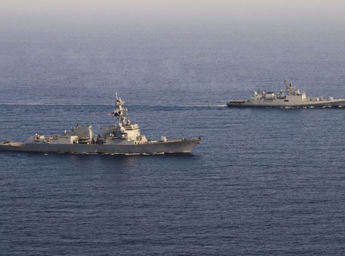 USS Momsen Conducts Underway Operations with India Navy