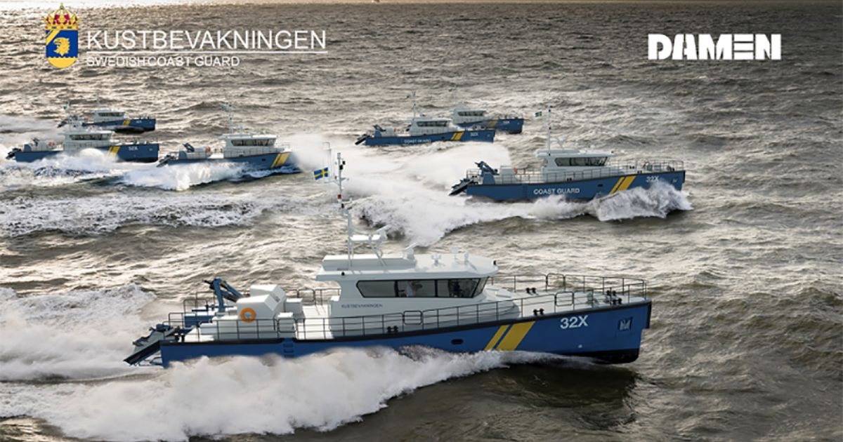 Damen Shipyards to Build Seven Carbon Fiber Patrol Vessels for Swedish Coast Guard