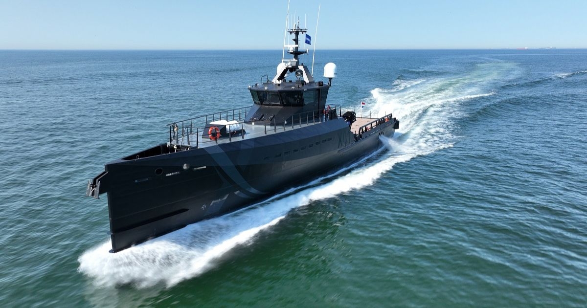 Damen Shipyards Delivers High Performance Support Vessel to Royal Navy’s NavyX Innovation Team
