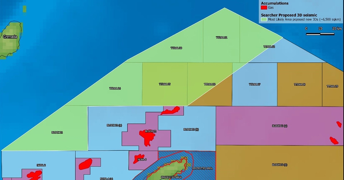 Searcher Seismic Awarded Multi-Client 3D Acquisition in Trinidad & Tobago