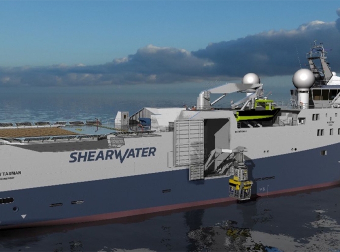 Shearwater GeoServices Delivering Next Generation Deepwater Dual ROV OBN Deployment Vessel 