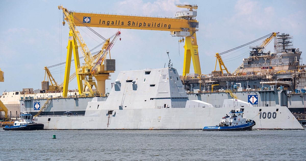USS Zumwalt Arrives in Mississippi for Hypersonic Weapon Installation