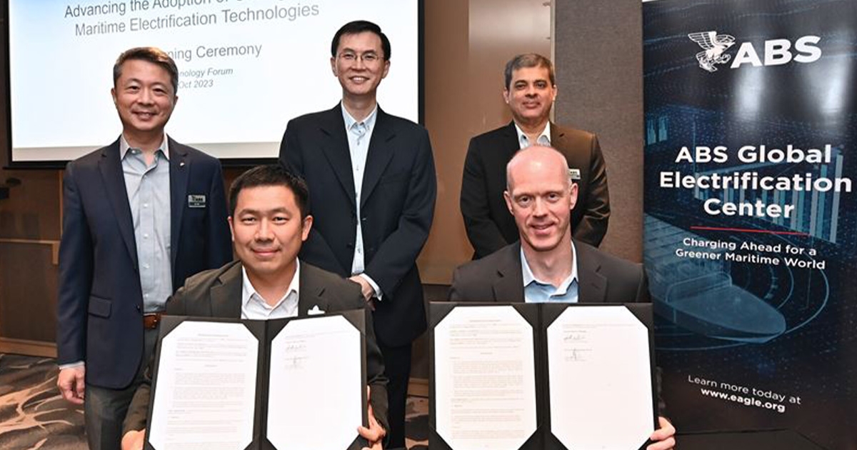 ABS and Sea Forrest Sign Pioneering MoU to Advance Maritime Electrification Technology