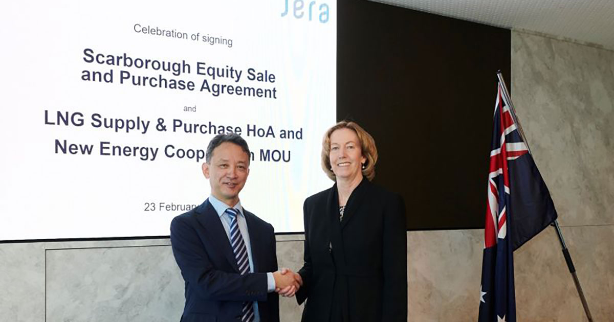 JERA to Acquire Interest in Scarborough Gas Field After Agreement with Woodside 