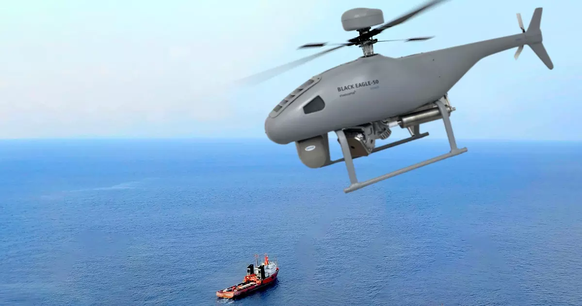 Steadicopter and BIRD Aerosystems Unveils the BlackEagle 50H for use in Maritime Intelligence Missions