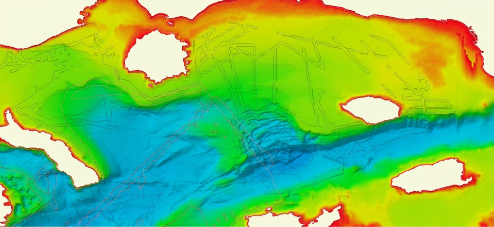2 EMODnet DTM 2020 along the coasts of Greece with new survey tracks highlighted