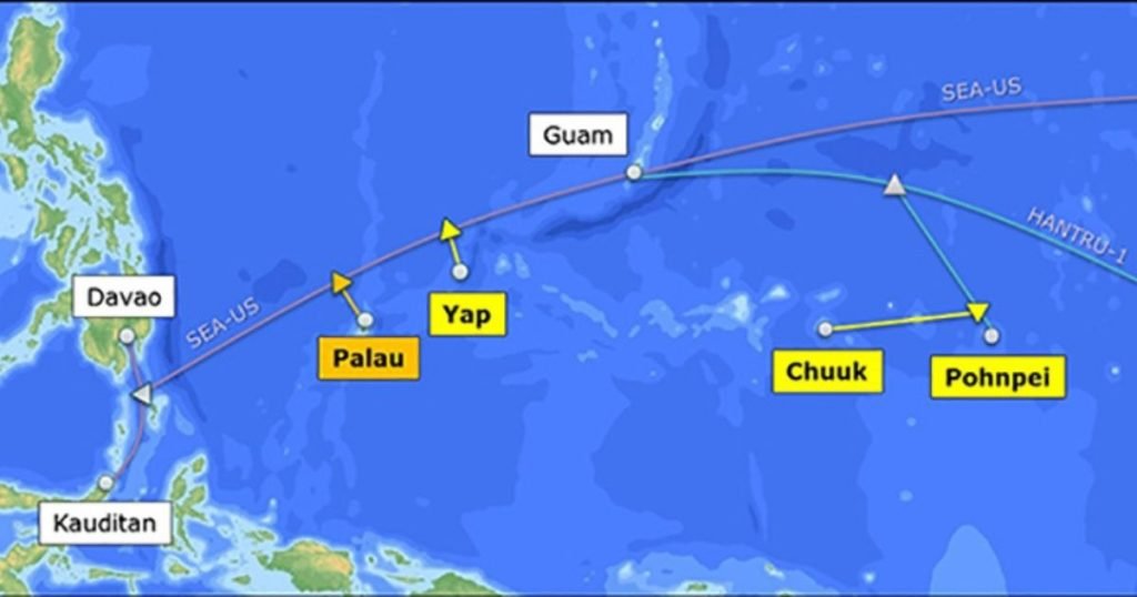 Cable Map for Palau, Yap and Chuuk