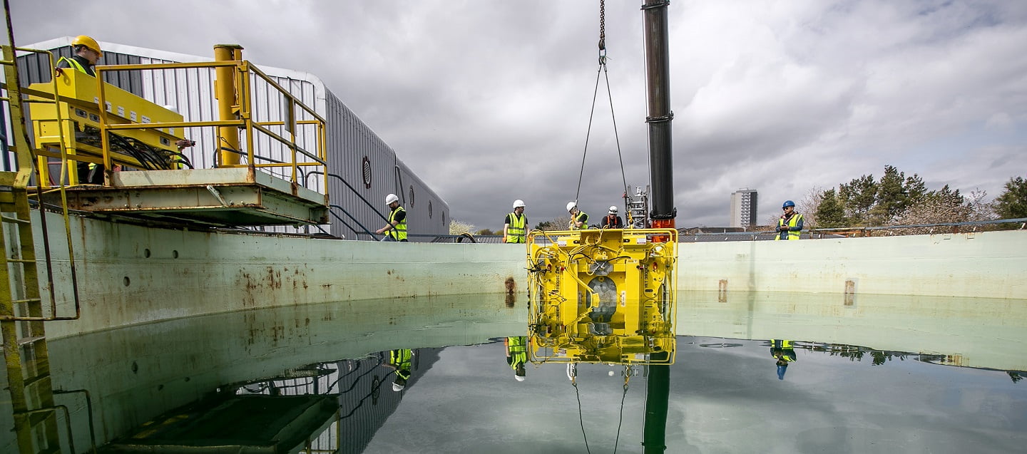 3 Decom Engineerings C1 24 chopsaw can be deployed on decommissiong projects undergoing testing at the National Hyperbaric Centre Aberdeen