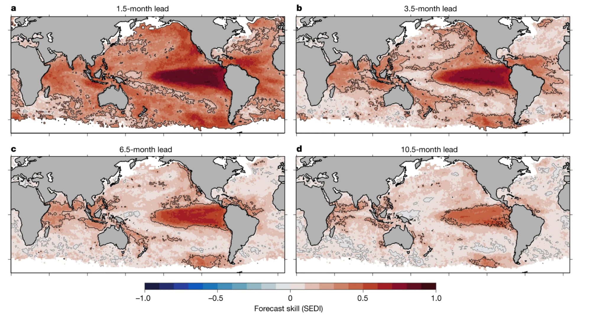 3 Maps indicate marine heatwave forecast skill