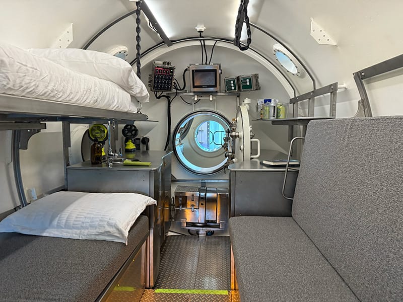 Inside the living chamber.