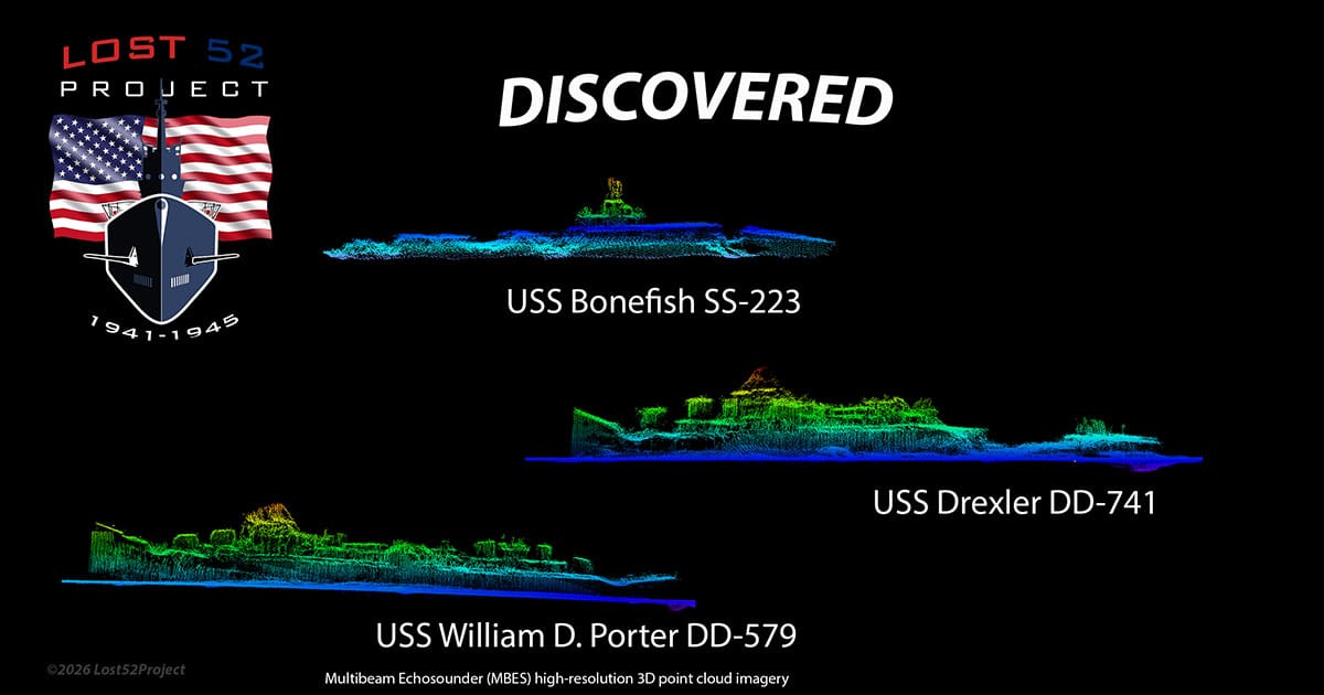 Discovery of Four Major WWII Shipwrecks and 243 Sailors in One Month Redefines Underwater Exploration">