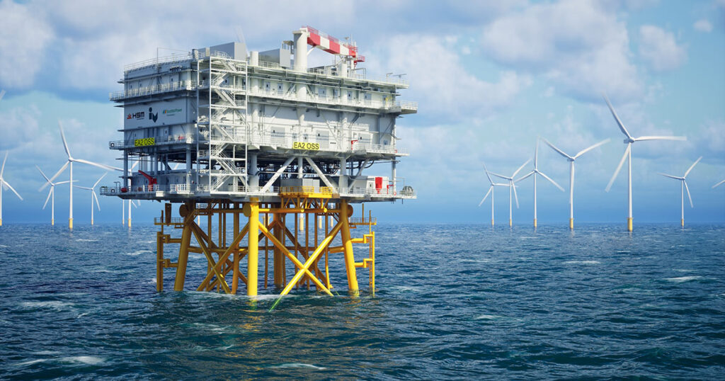 East Anglia TWO offshore substation.