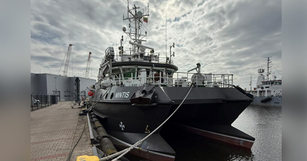 RV Mintis is a 40-m DP1 catamaran. (Credit: Mark Offshore)