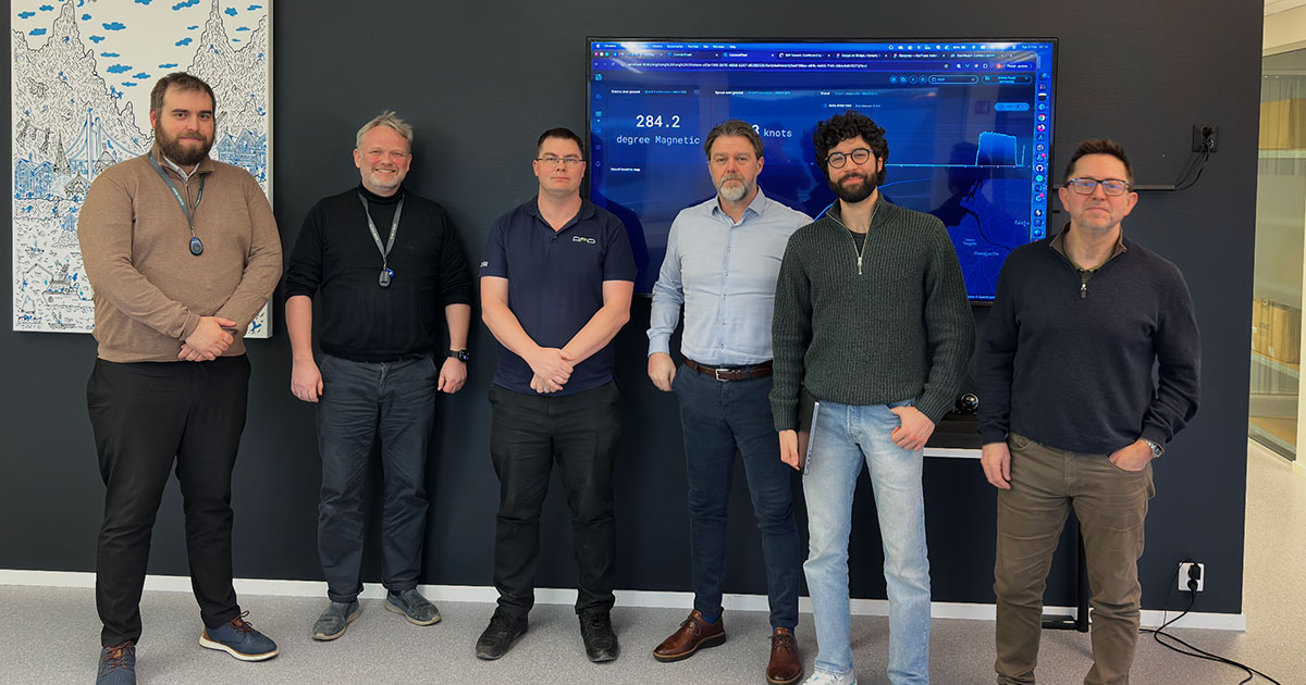 From left to right: Ørjan Berger (Product Owner ConnectPOB), Tom Hagesæther (CTO), Ollie Chasteauneuf (Fleet Manager), Tor-Erik Rong (CBDO), Francesco Sacco (Sr. Software Developer), Trond Liabø (Head of Customer Success).