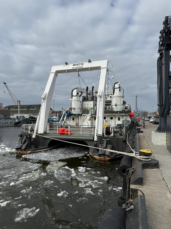 Mark Offshore’s DP1 ROV Support & Survey Vessel, R/V Mintis, will be used as a support vessel.