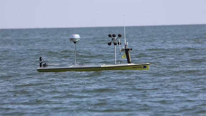 SeaTrac's USV proved its capabilities offshore in collecting high-quality marine data. 
