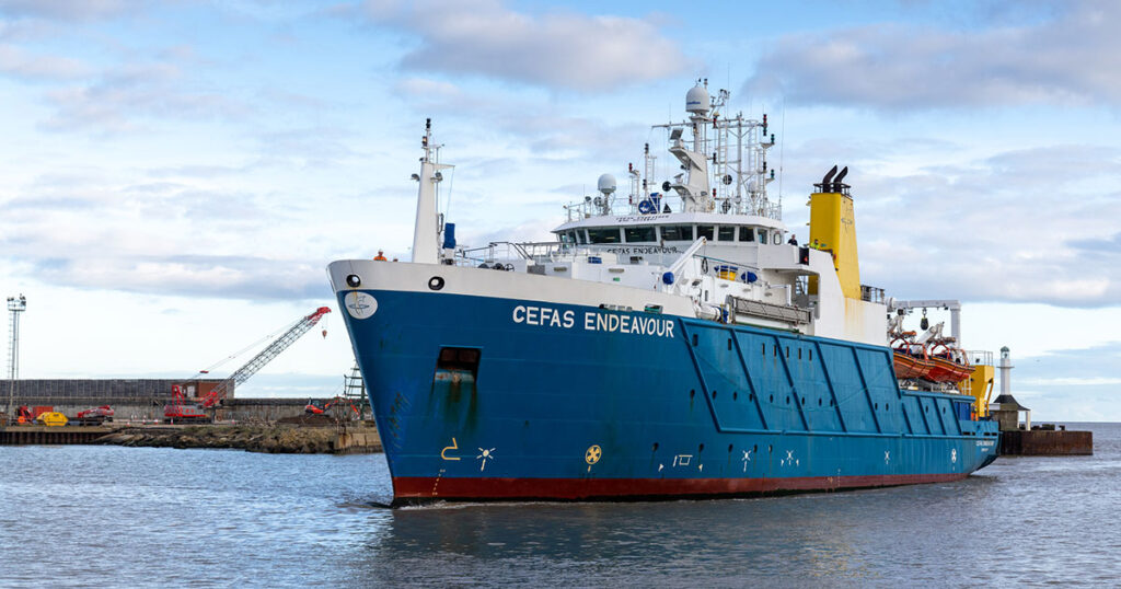 Research Vessel Cefas Endeavour.