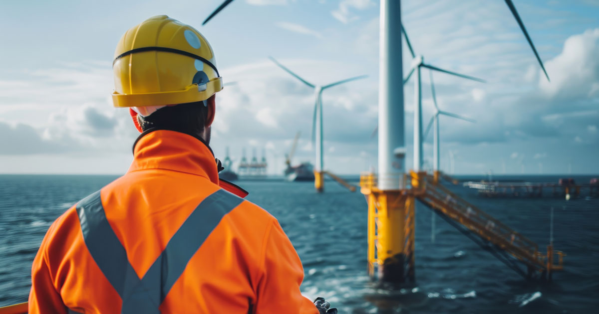 offshore wind farm worker