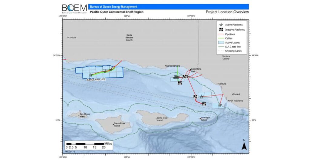 Pacific Outer Continental Shelf Region Project Location Overview.
