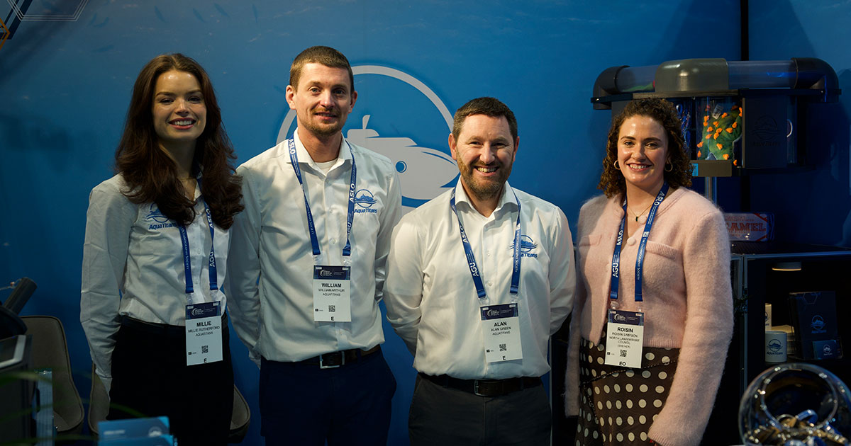 Left to right: Millie Rutherford, Product Design Engineer; William Arthur, Engineering Director; Alan Green, Project & Operations Director; and Roisin Simpson, Economic Development Officer, North Lanarkshire Council.