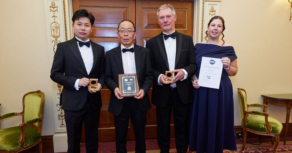 Left to right: Nan Lin, Professor Jin Wang, Jonathan Turton, and LET Meghan Cuthbert.