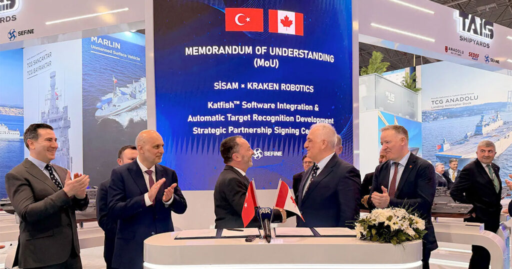 Kraken Robotics has signed a Memorandum of Understanding with SEFINE SISAM during the SAHA exposition in Türkiye. (
