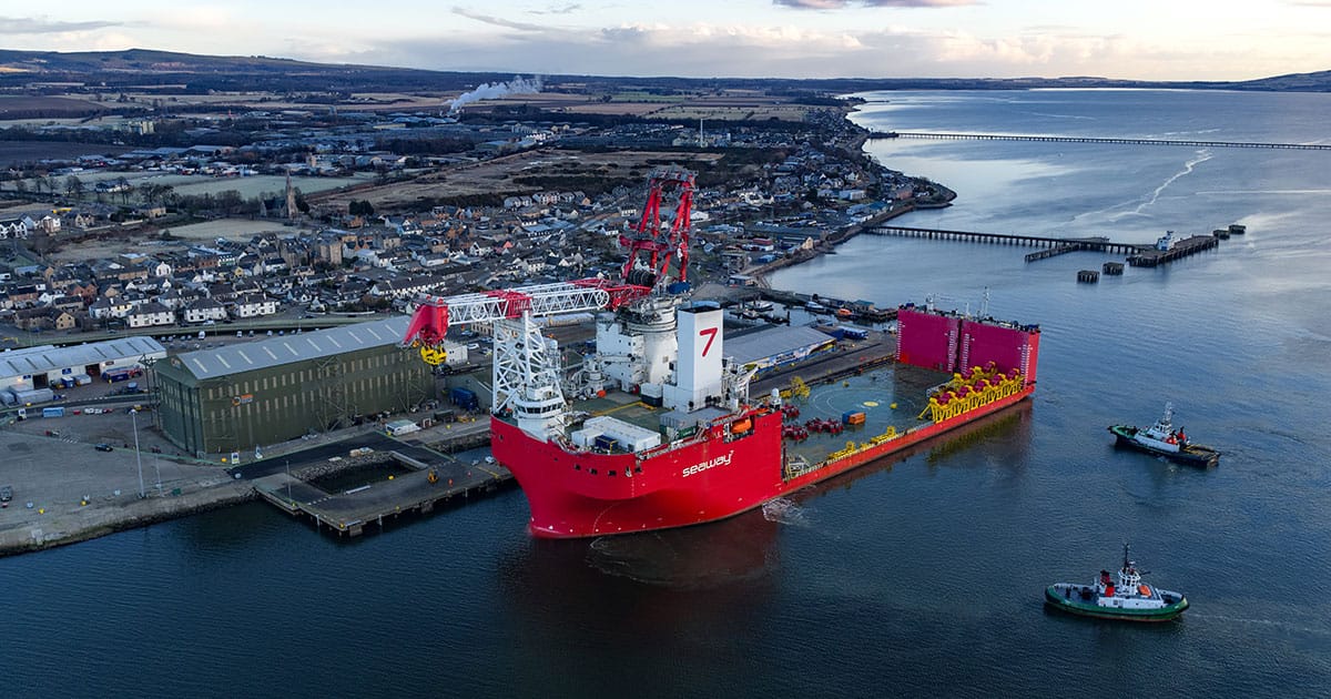 Seaway Alfa Lift’s first visit to a UK port.