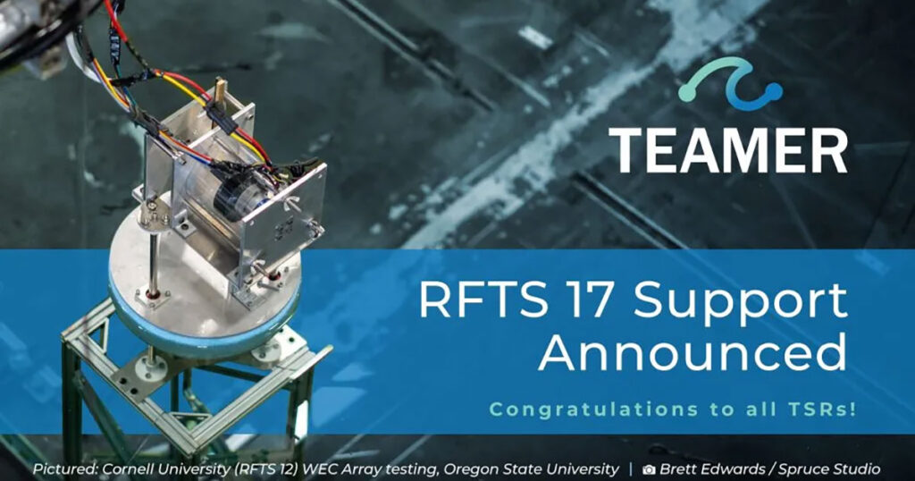 TEAMER RFTS 17 Support Announced