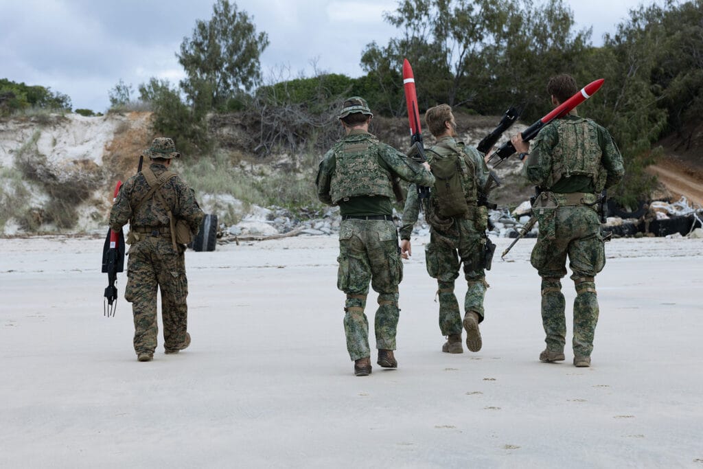 US Marines with recovered JaiaBots