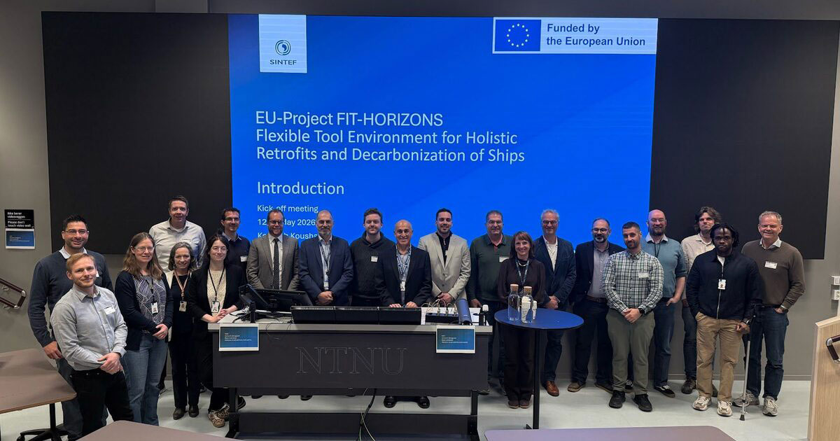 Consortium group photo taken during the Kick-off Meeting held on May 12 in Trondheim, Norway.