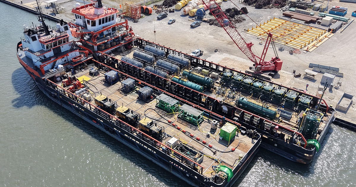 EnerMech specialist equipment spread for flushing and cleaning activities in support of the decommissioning program.