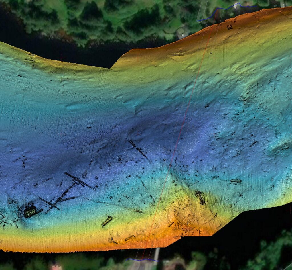 Mapping the bottom using Sonobot 5. 