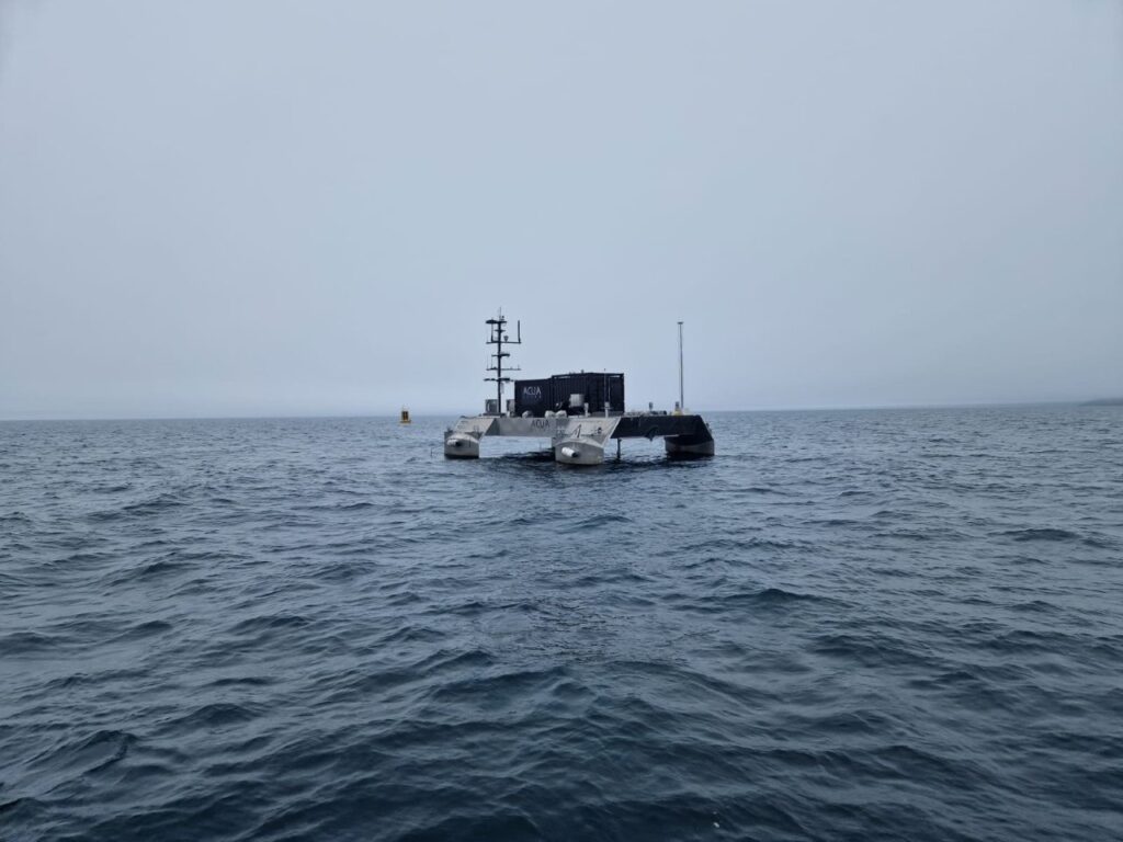 AUCA Ocean’s PIONEER USV in Plymouth Sound. 