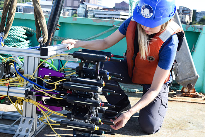 An array of 16 icListen Kayaks for the Smart Underwater Sound Imager.