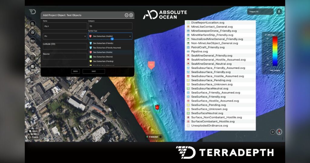 Terradepth Absolute Ocean Object Marking Capability