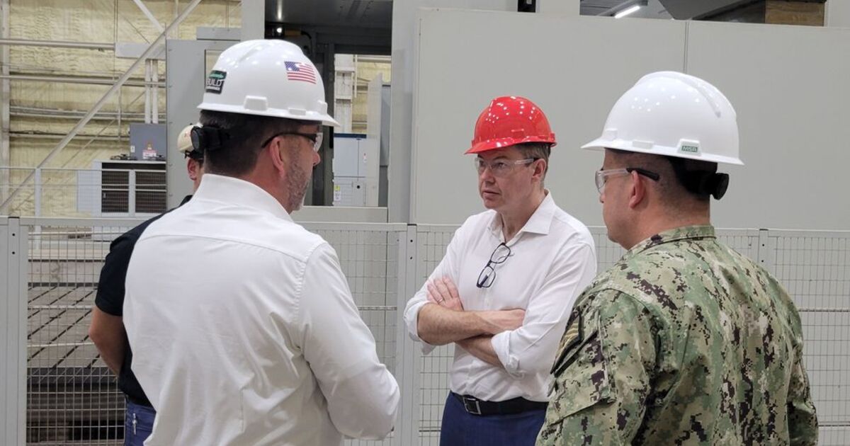 Australian Minister for Defence Industry Pat Conroy visiting HII's Newport News Shipbuilding Charleston Operations on Monday, July 27, 2026. (Credit: HII)