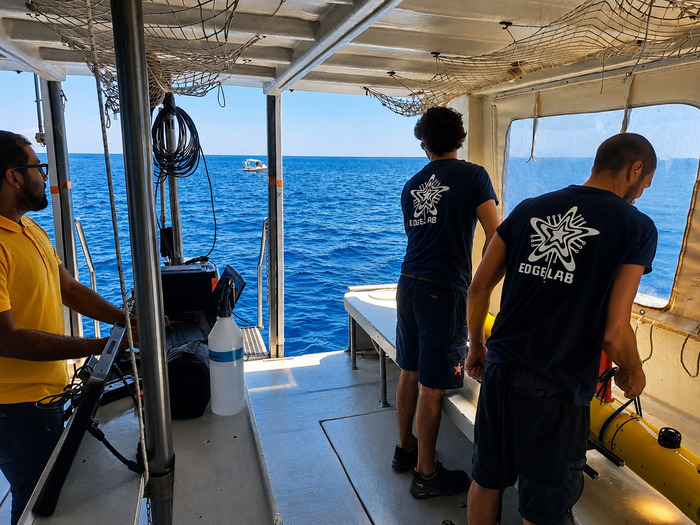 The ops team ready to deploy the AUV. (Credit: EdgeLab)