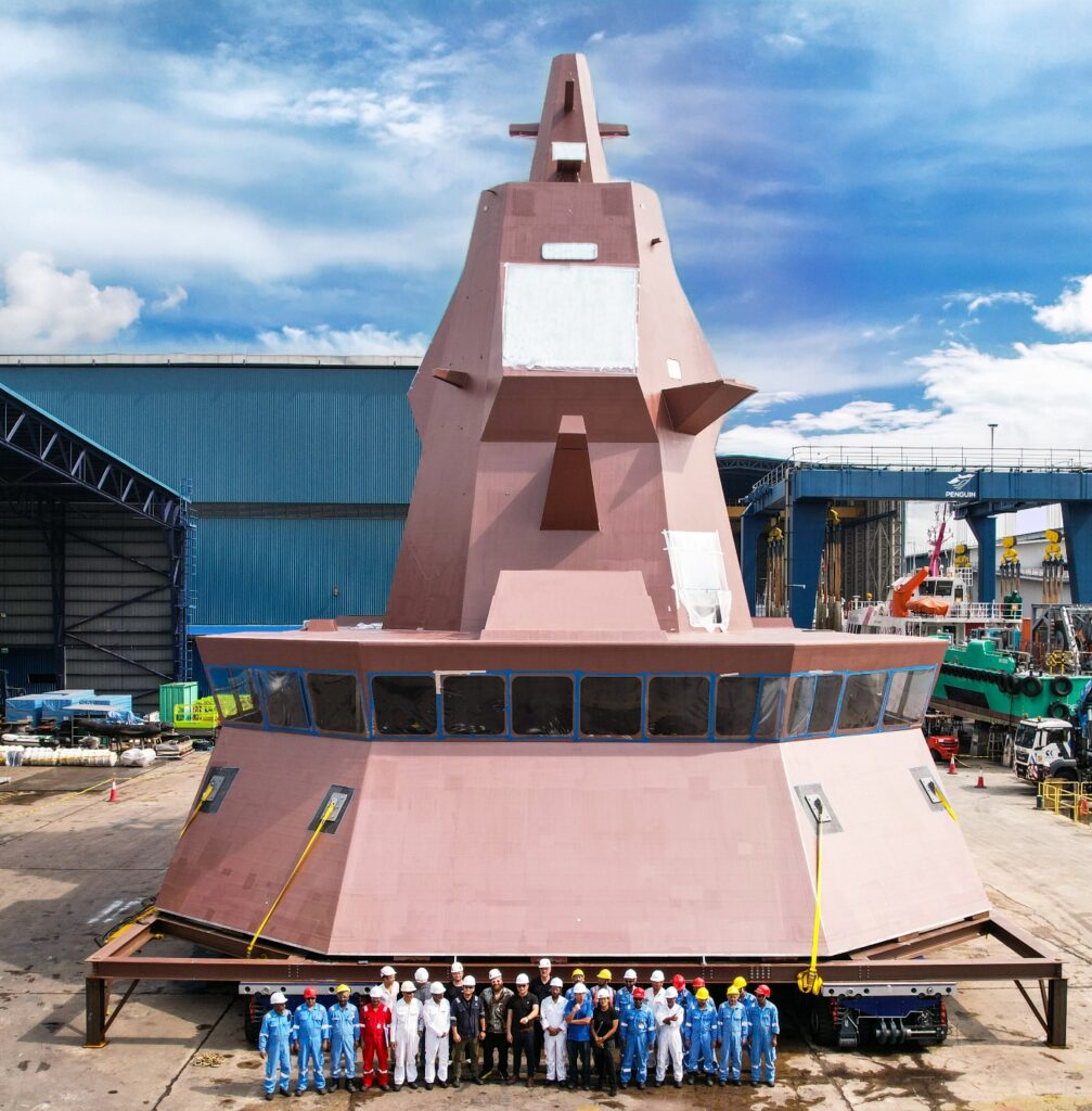 Composite superstructure at PENGUIN Shipyard International in Singapore.