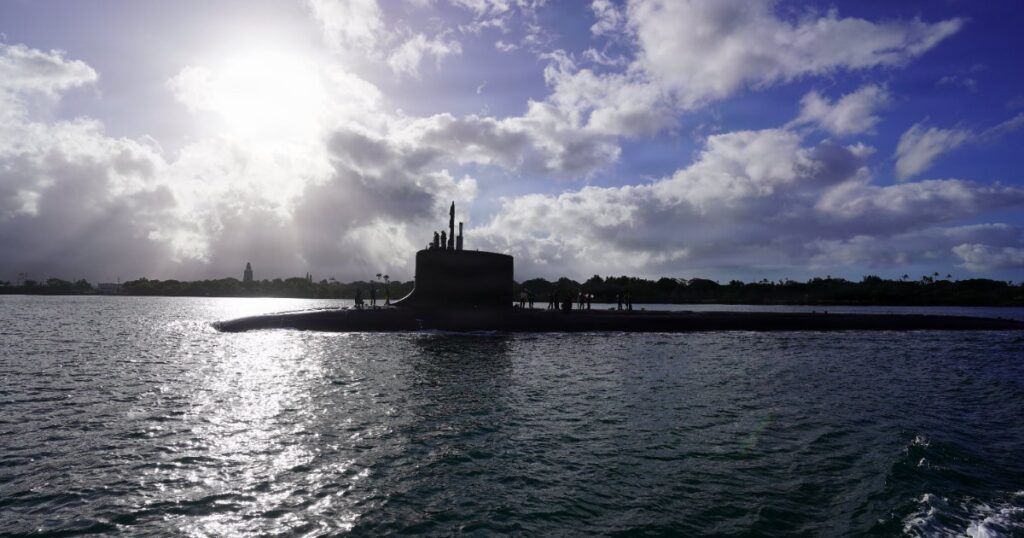 Virginia-class fast-attack submarine USS Colorado (SSN 788) returns from sea trials during a maintenance period at Joint Base Pearl Harbor-Hickam, June 6, 2026. (Image credit: US Navy)