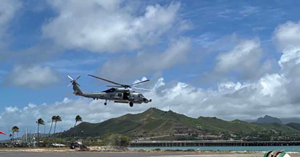 A MH-60R helicopter equipped with Lockheed Martin's AI/ML system conducts a series of ASW missions against an undersea threat.