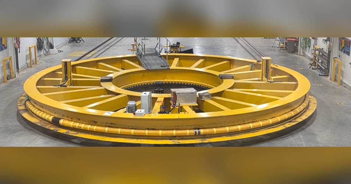 Great Sea Interconnector tensile bending test loop. (Image credit: Nexans)