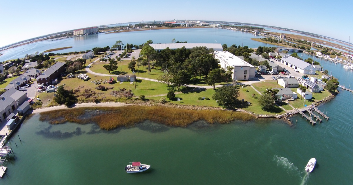Aerial image of the laboratory complex taken in 2014. (Credit: NOAA)