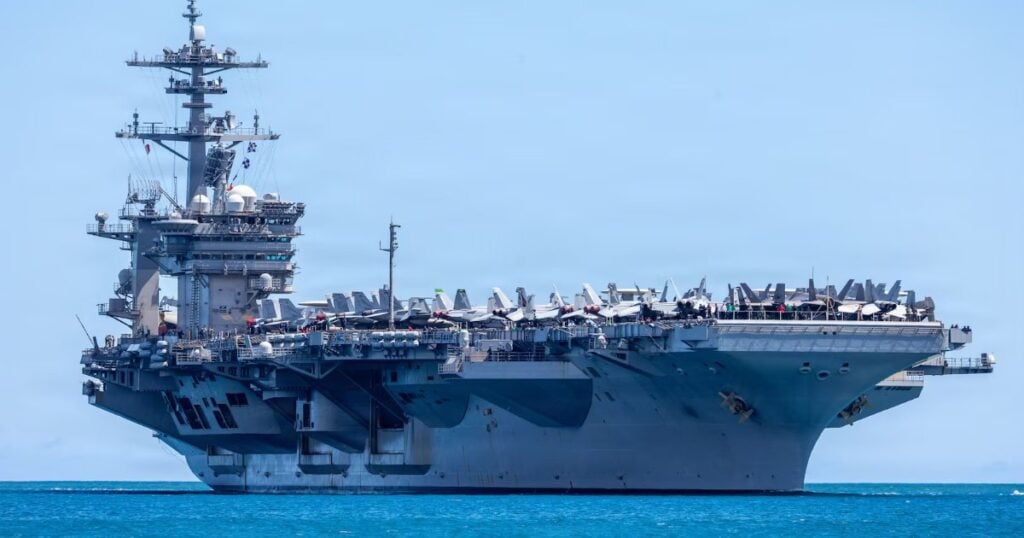 Nimitz-class aircraft carrier USS Theodore Roosevelt (CVN 71) returns to Joint Base Pearl Harbor-Hickam to participate in the final events of Exercise Rim of the Pacific 2026, July 28, 2026. (Image credit: Mass Communication Specialist Seaman Mark Bergado, US Navy)