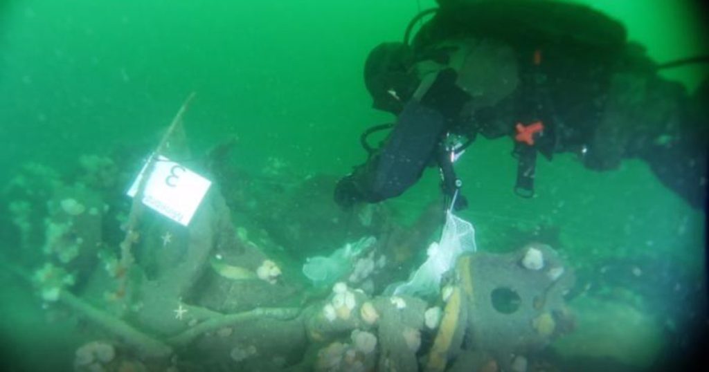 3D model of the wreck of the submarine UC-30, based on seabed scans acquired with a multibeam echosounder. (Image credit: Kathrine Juul Andresen)