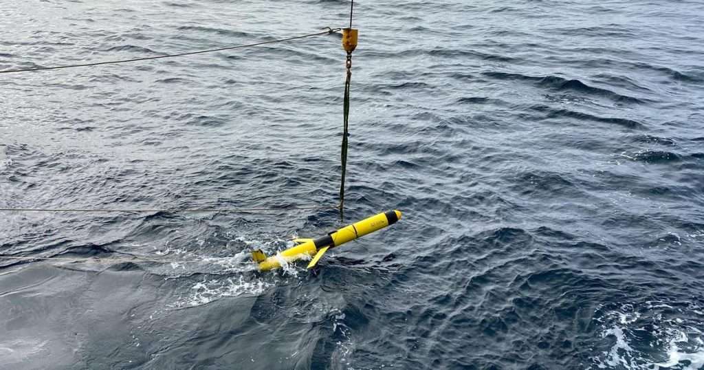One of the five gliders is launched. (Image credit: Royal Navy)