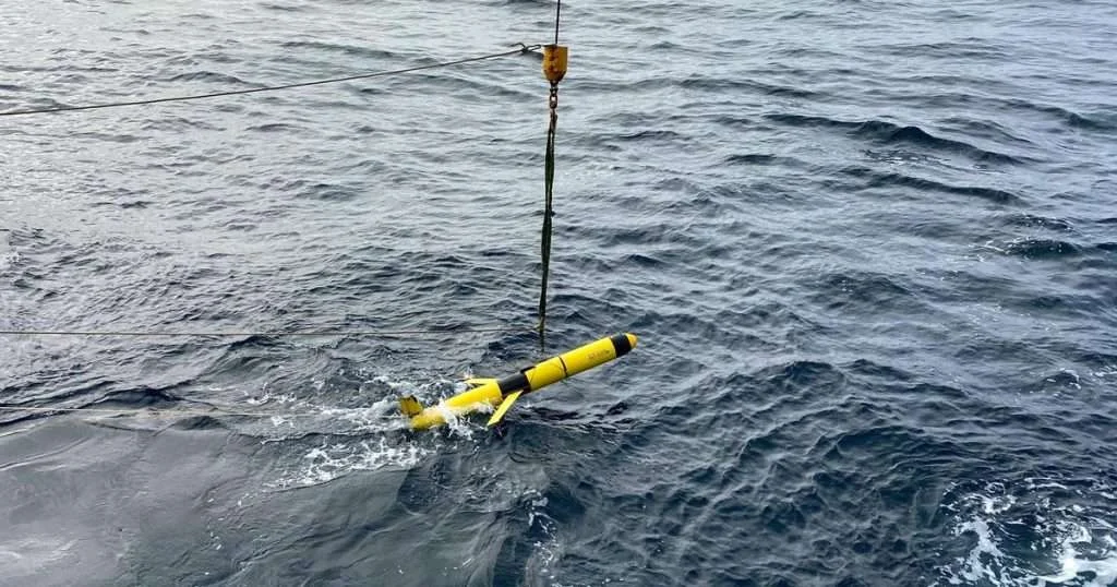 One of the five gliders is launched. (Image credit: Royal Navy)