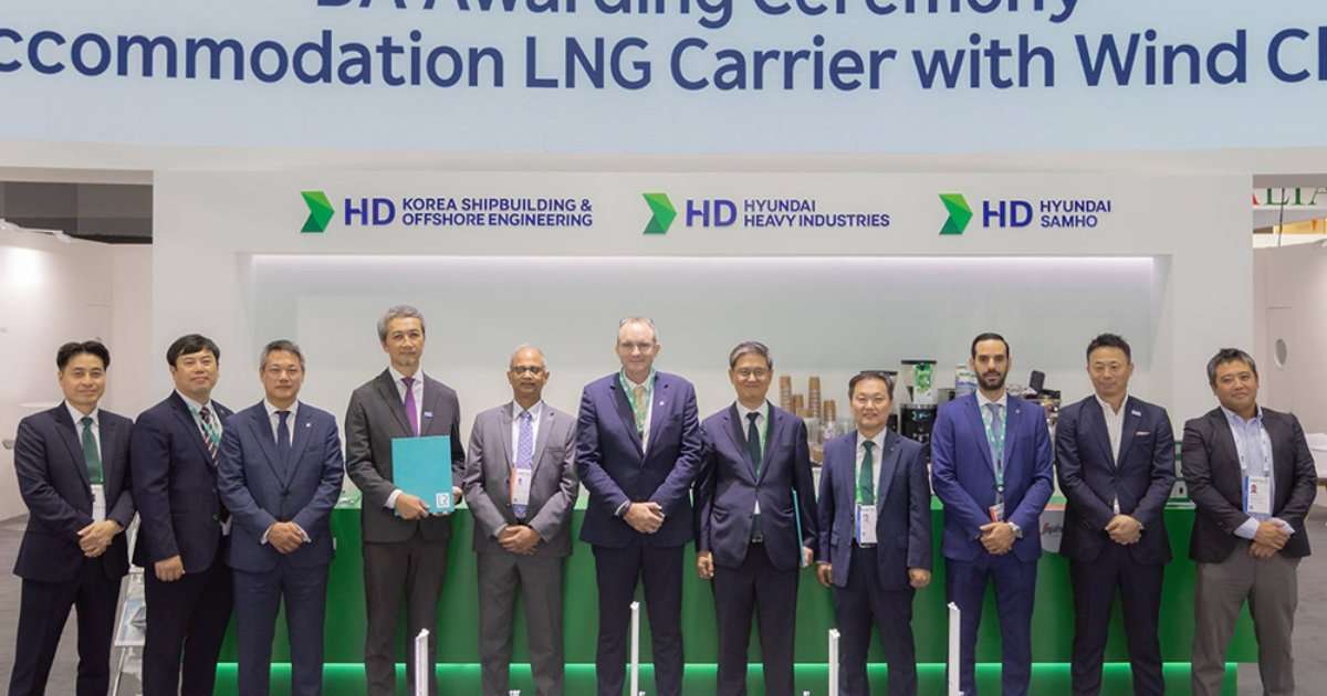 Lloyd’s Register Grants Design Appraisal for HHI Fore-Accommodation LNG Carrier with Wind Challenger Sails