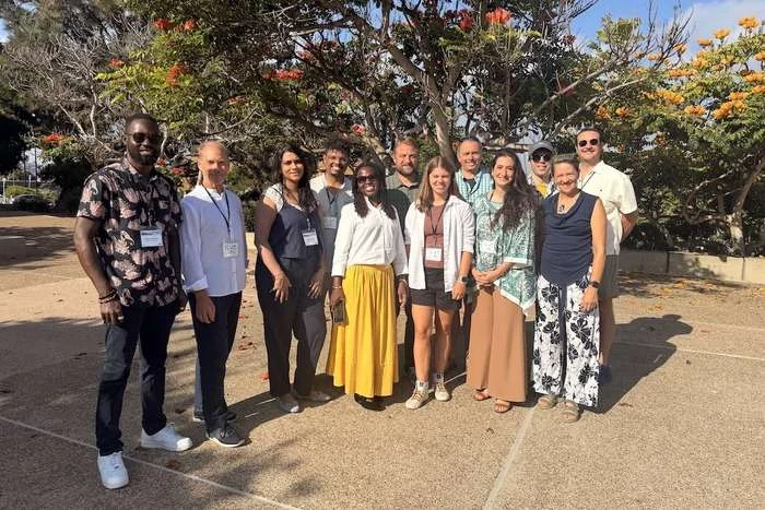 At the Deep Ocean Collective Solution Accelerator, Synchro Program Manager Amy West (right, foreground) participated in a team developing strategies for advancing accessible ocean technology and building a shared vision and roadmap for growing the community. (Image credit: Amy West, MBARI