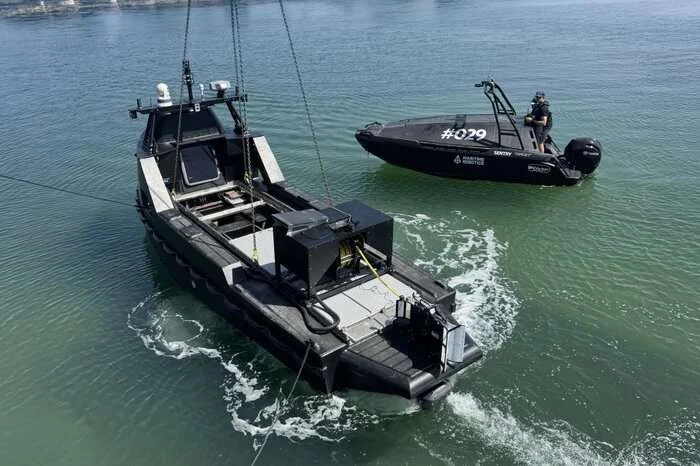 Mariner X during REPMUS 2026 in Tróia, supporting subsea detection and underwater awareness with integrated sensor payloads. (Image credit: Maritime Robotics)