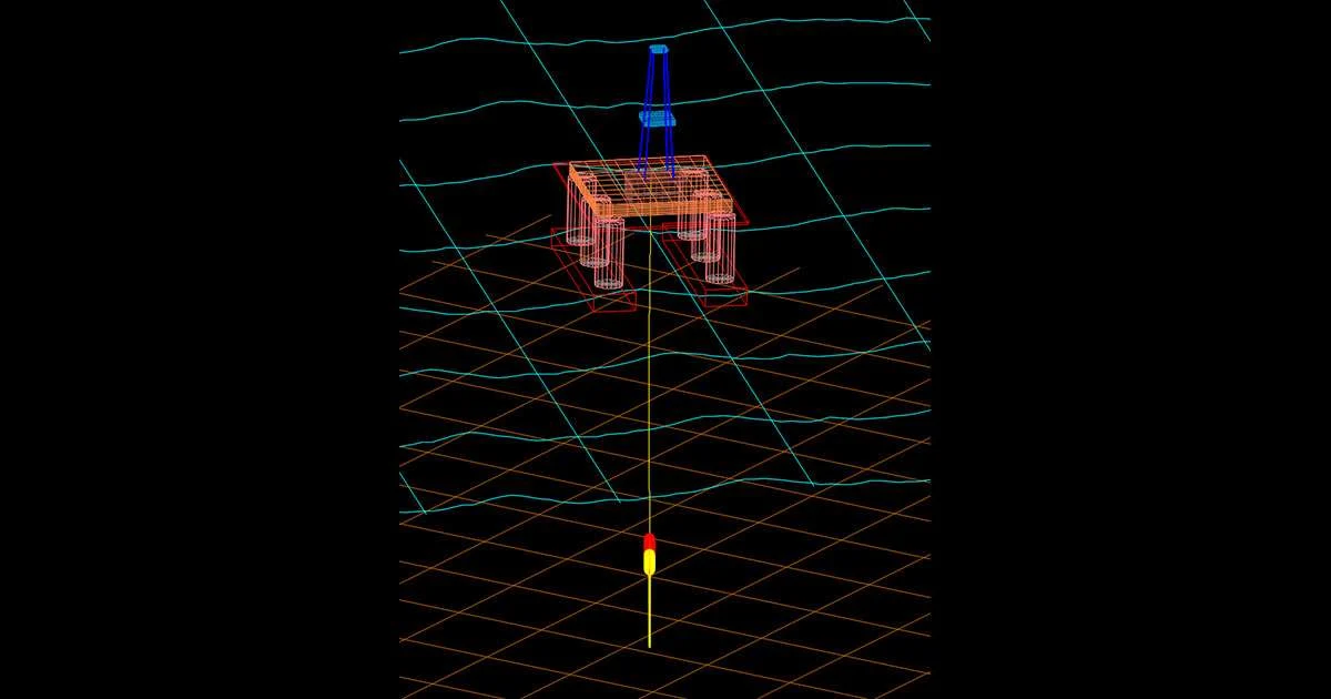 Digital model of offshore infrastructure.